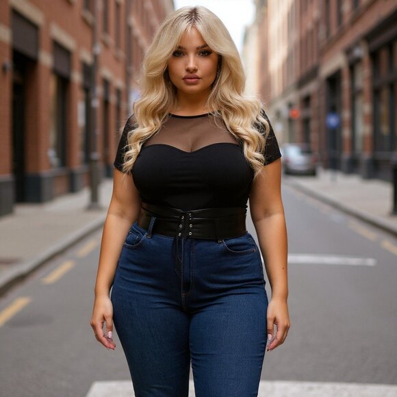 TIME AND TRU High Waisted Crop Jeans Plus Size 20 Inseam 27 Dark Wash Pants - Picture 1 of 11